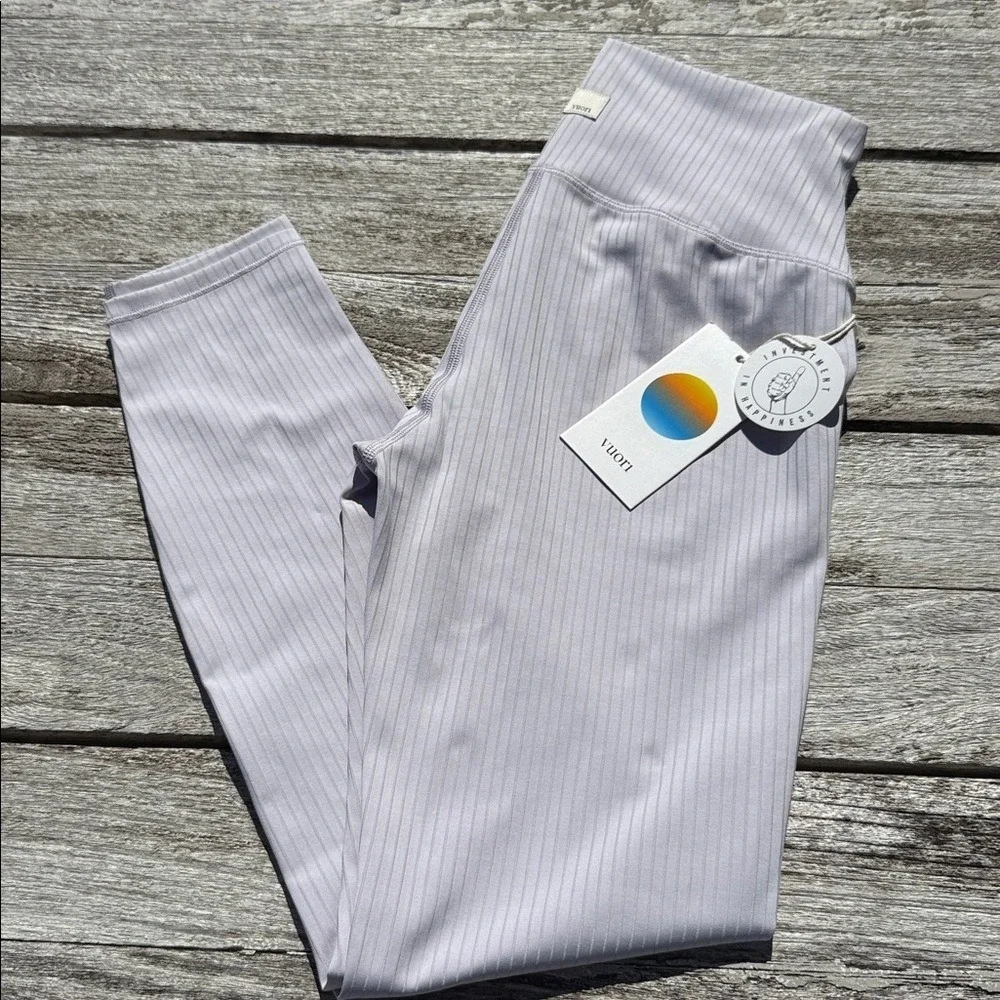 VUORI Inversion‎ Rib Legging Color: Lavender Ice (light purple) size small nwt